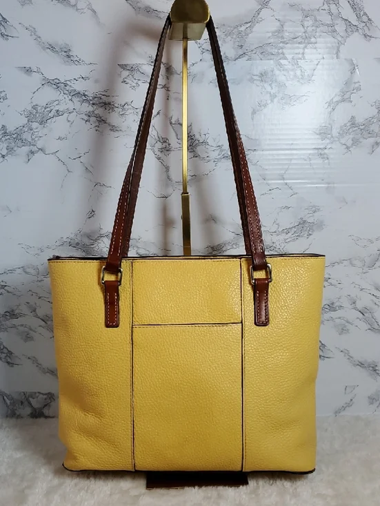 Dooney & Bourke Yellow Lexighton Tote w/Bag Charm - Picture 3 of 13